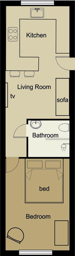 Floor plan, 1bedapt Privateestate W/free Parking - 10mintocity, Nottingham