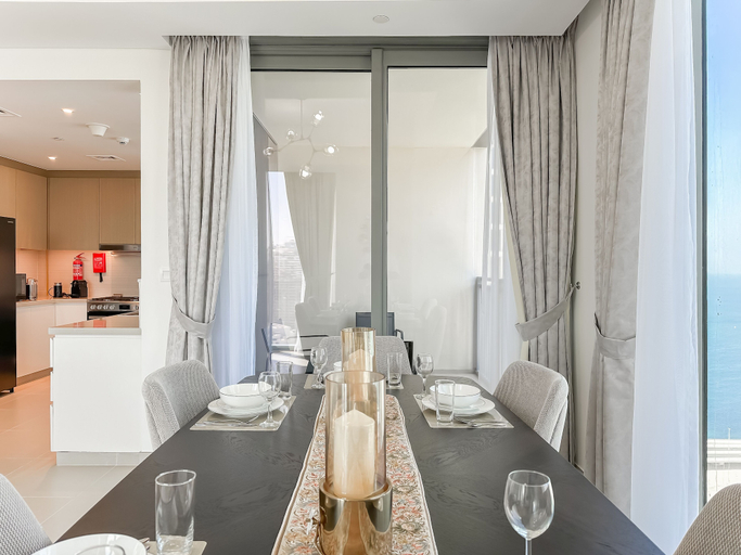 In-room dining 3, Breathtaking 3BR with Sea & Marina, Dubai