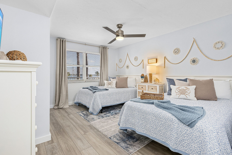 Bedroom 2, Beach Villas # 102-250 Estero Blvd 2 Bedroom Apts by RedAwning, Lee