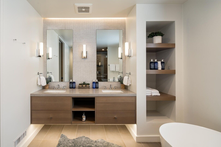 Bathroom 3, 8a Treeline 5 Bedroom Home by Moonlight Basin Lodging, Madison