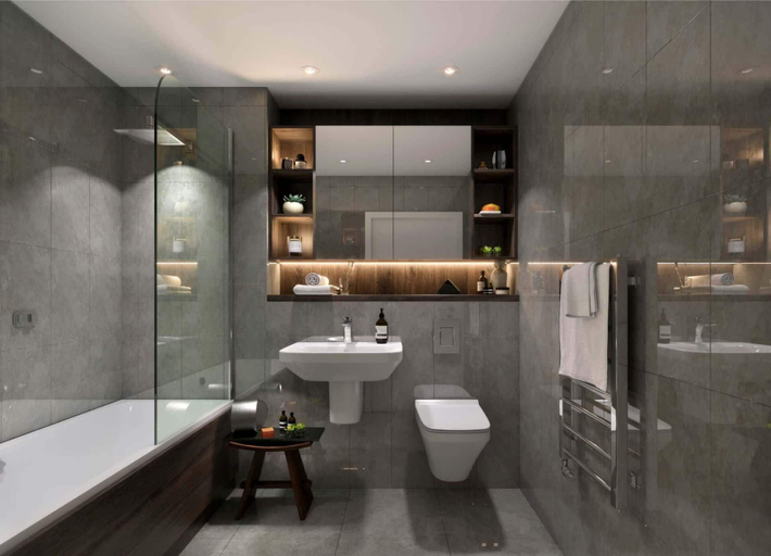 Bathroom, Luxury Spa Apartment in Manchester - Rooftop Swim, Manchester