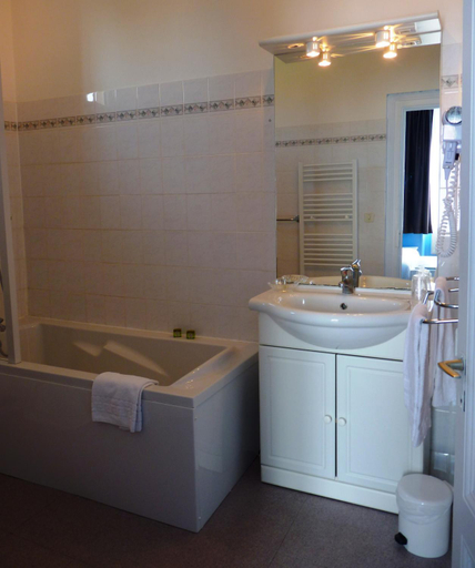 Bathroom 3, Logis Hotel le Cygne, Dordogne