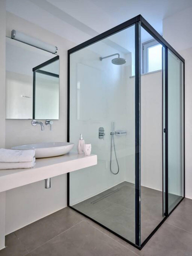 Bathroom, La Vitalite Luxury Villa Mer in Paros, South Aegean