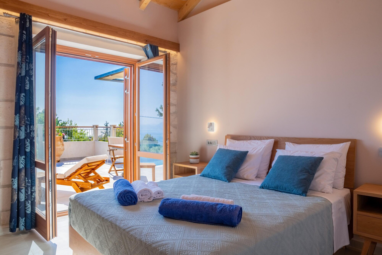 Bedroom 3, Pithari Stone Villa in Fiskardo, Ionian Islands