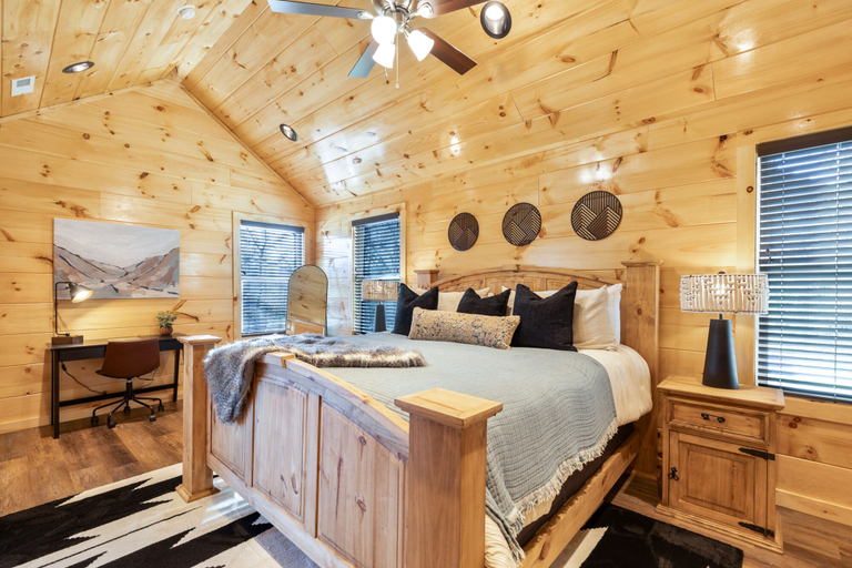 Bedroom 2, Parkway Paradise w Private Hot Tub, Sevier