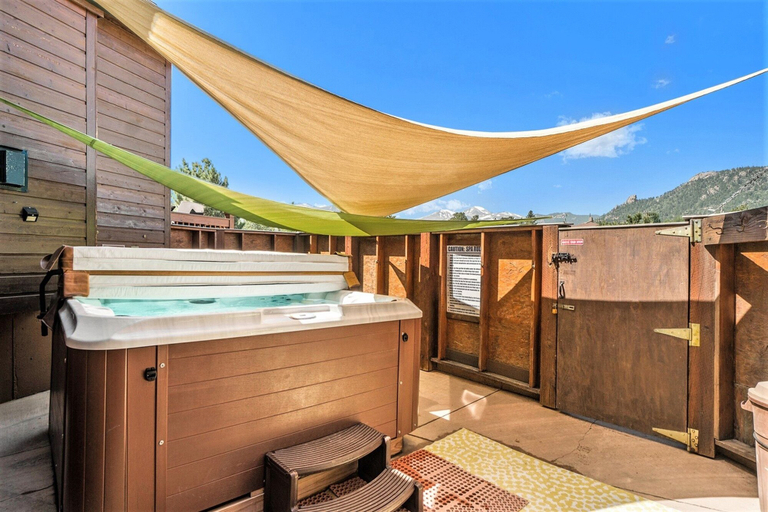 Outdoor spa tub 3, Solitude Elk Room 101 - Estes Park 1 Bedroom Studio by RedAwning, Larimer