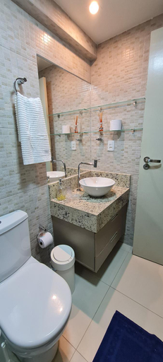 Bathroom, Flat Tabatinga Nord, vista para o mar, Conde