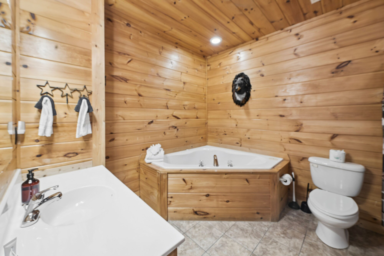 Bathroom 3, Wilderness Lodge 3 Bedroom Cabin by RedAwning, Sevier