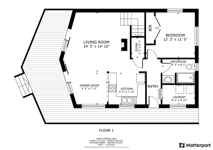 Floor plan 4, Jack's Cabin 2 Bedroom Home by NW Comfy Cabins, Chelan