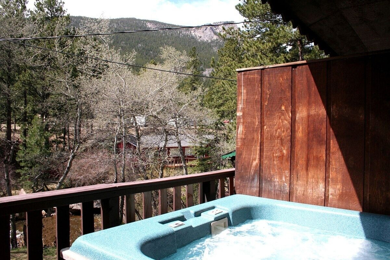 Outdoor spa tub, Fawn Valley Inn: 255 1 Bedroom Condo, Larimer