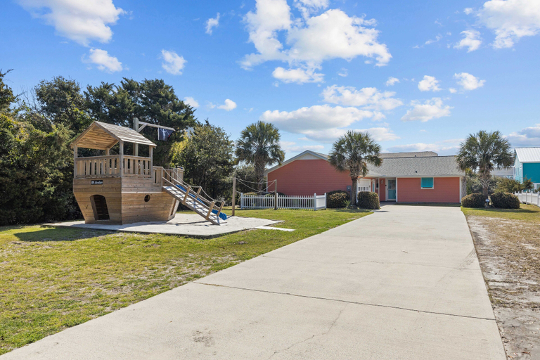 Exterior & Views 1, Colorful Emerald Isle Home: Just Steps to Beach!, Carteret