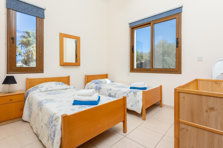 Bedroom 5, Villa Georgios Large Private Pool Walk to Beach Sea Views A C Wifi Eco-friendly - 2503