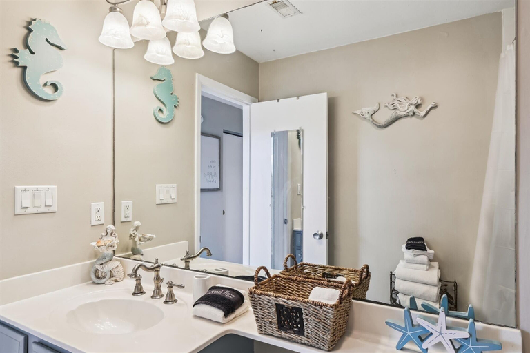 Bathroom 3, Studio With A Queen Size Bed, Twin Bed And Sofa Sleeper - Sleeps 5 0 Bedroom Condo by RedAwning, Okaloosa