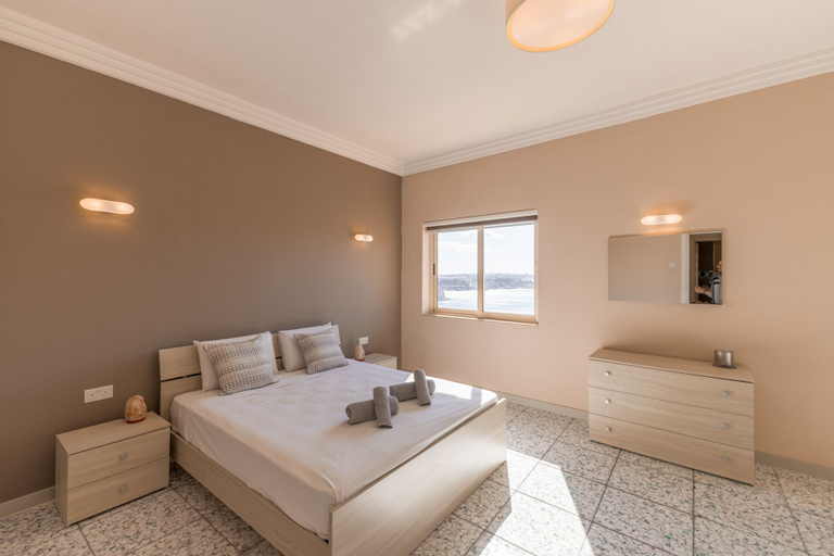 Bedroom 3, Harbour Vista: Spacious 2BR in Heart of Valletta