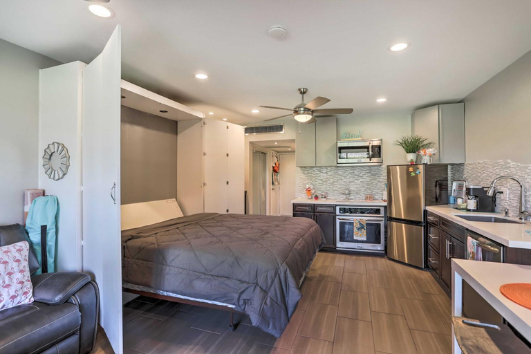 Bedroom 3, Pool & Hot Tub Access: Palm Desert Studio Condo, Riverside