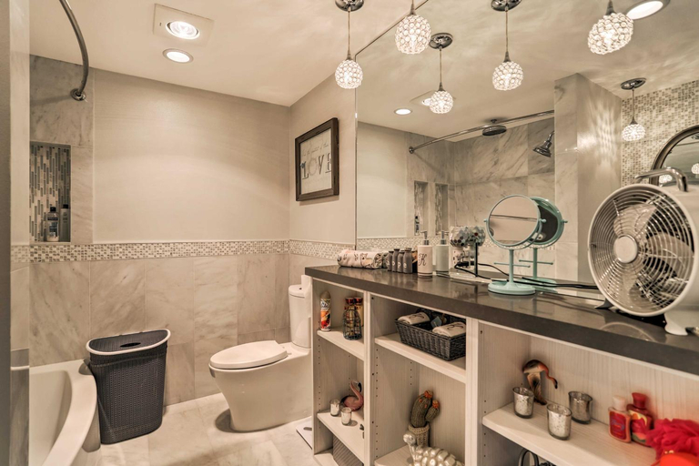 Bathroom 4, Pool & Hot Tub Access: Palm Desert Studio Condo, Riverside
