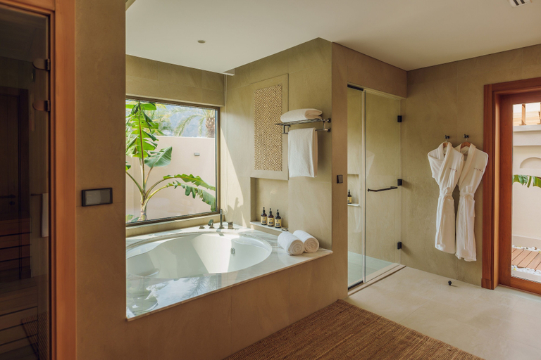 Bathroom 5, Naama Beach Villas & Spa, Al Aqah