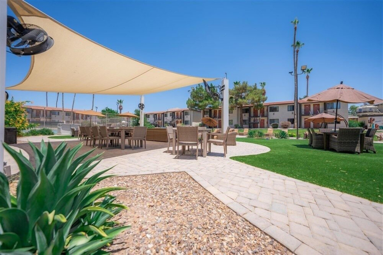 Outdoor dining 5, 134 Fully Furnished, amenities galore! by RedAwning, Maricopa