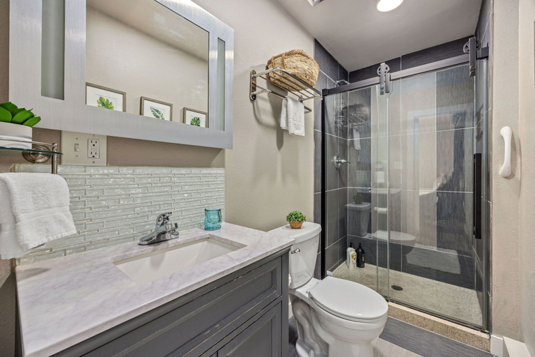 Bathroom, The Fox Den in Old Town! Pool, Sauna & Game Room, Larimer
