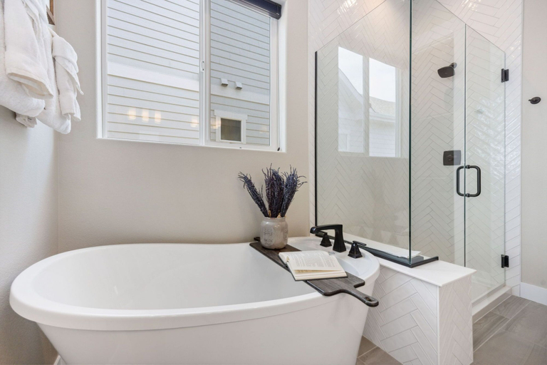 Bathroom 4, Upscale Waterfront Estate With Mountain Sunset Views, Larimer