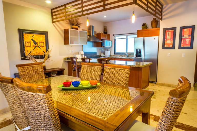 Dining, Paseo Del Sol Coral B 206 3 Bedroom Condo by RedAwning, Cozumel
