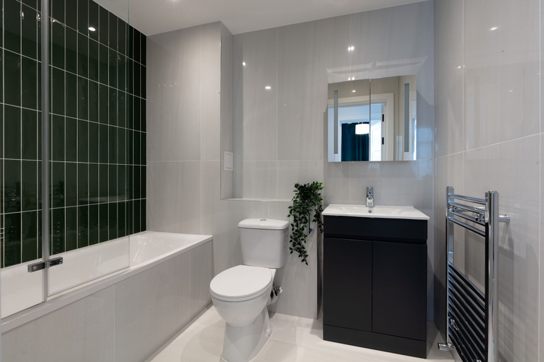 Bathroom 2, Deluxe South Central Apartment, London
