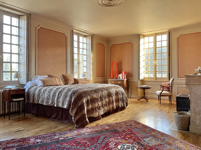 Bedroom 3, Château de la Huberdière, Indre-et-Loire