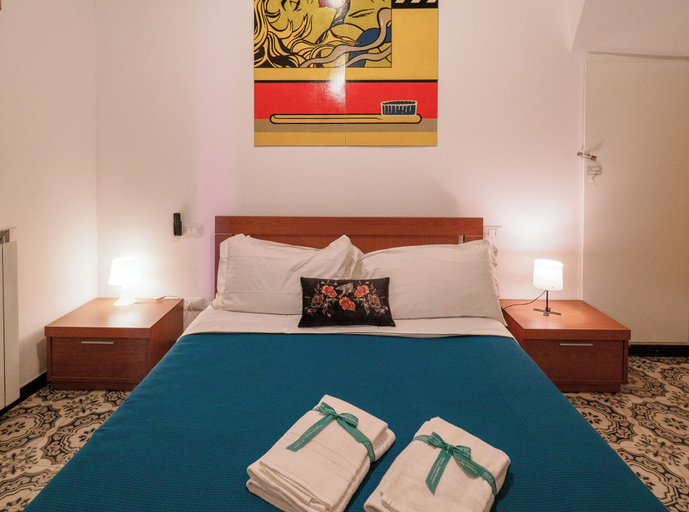 Bedroom 5, Unda de Ma Apartment with AC & Sea View Balcony, La Spezia
