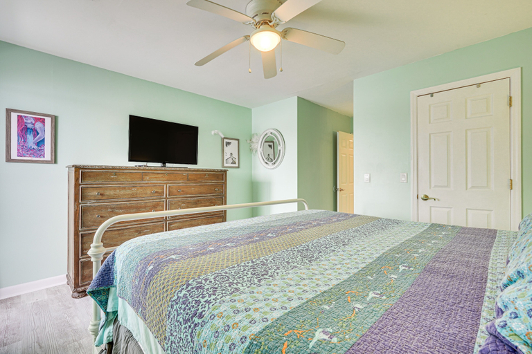 Bedroom 3, Folly Beach Retreat w/ Pool Access & River Views!, Charleston