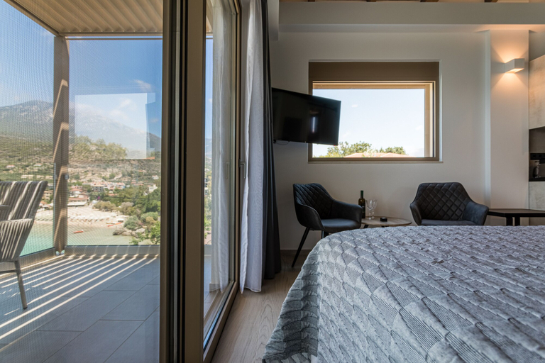 Bedroom 3, Lighthouse Apartments, Peloponnese