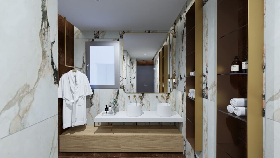 Bathroom 5, SANTA MARINA RESORT, West Greece