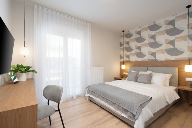 Bedroom 3, Fancy Apartment in the Heart of Athens, Attica