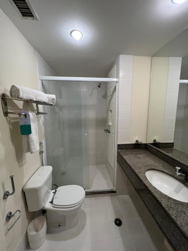 Bathroom, Flat Hotel Aeroporto Congonhas UH1109, São Paulo