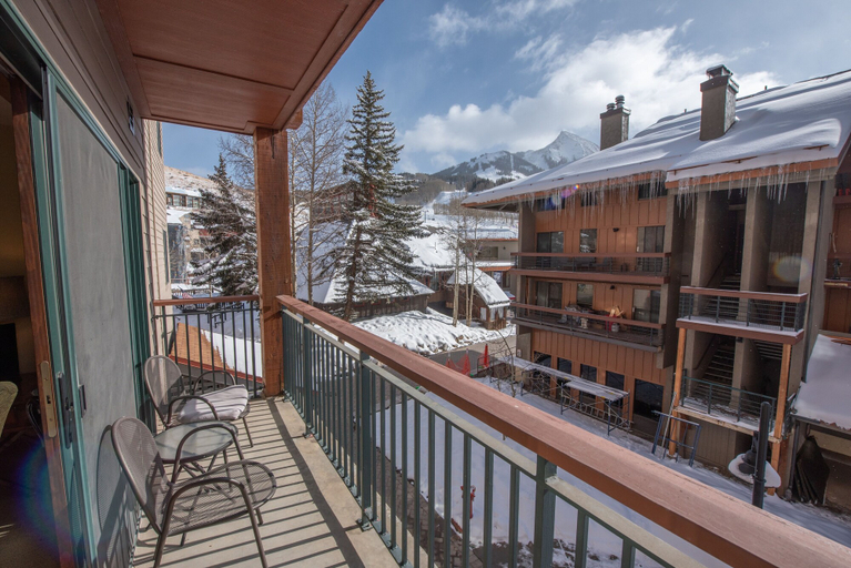 Balcony, Kid-Friendly 2 Bedroom Bathroom - Slopeside Condo - No Cleaning Fee! by RedAwning, Gunnison