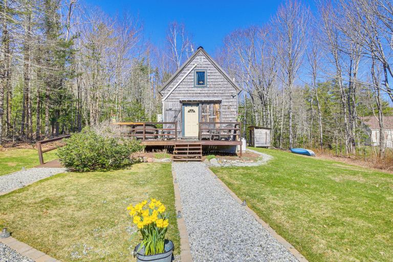 Exterior & Views 2, Rustic Searsport Cabin: Loft + Sunroom on 10 Acres, Waldo