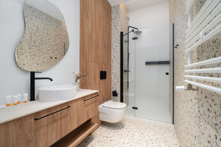 Bathroom 4, Beige Apartment Poznań by Renters, Poznań City