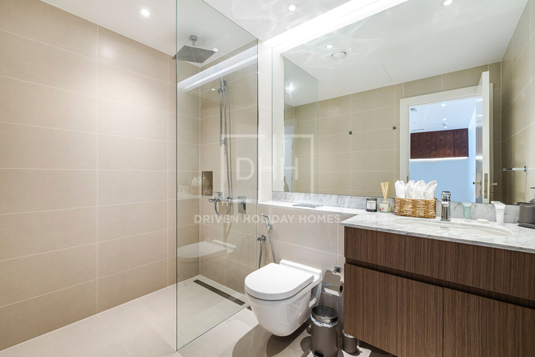 Bathroom, Full Sea View 1Bed Le Pont B1 in La Mer, Dubai