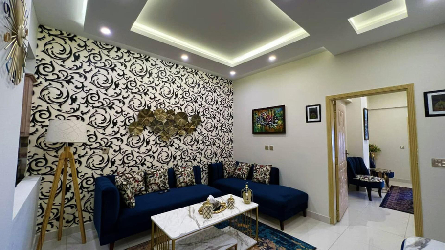 Living area, the Realtors inn Luxurious 1bed Apartment dha 2, Islamabad