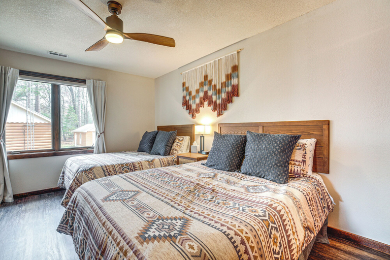 Bedroom 3, Waterfront Eagle River Lake Home w/ Boat Dock, Vilas
