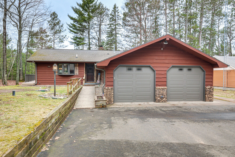 Exterior & Views 2, Waterfront Eagle River Lake Home w/ Boat Dock, Vilas