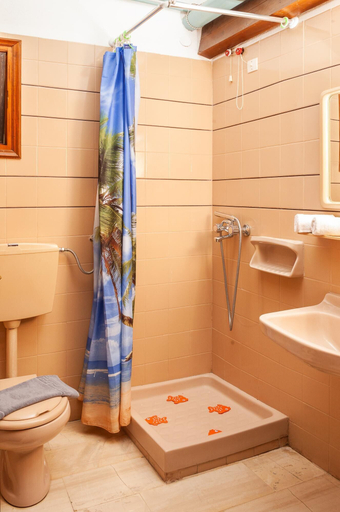 Bathroom, Paradeisos Double Room With Sea View 4, Thessaly