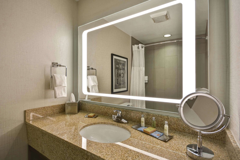 Bathroom 5, DoubleTree by Hilton Chicago Midway Airport, Cook