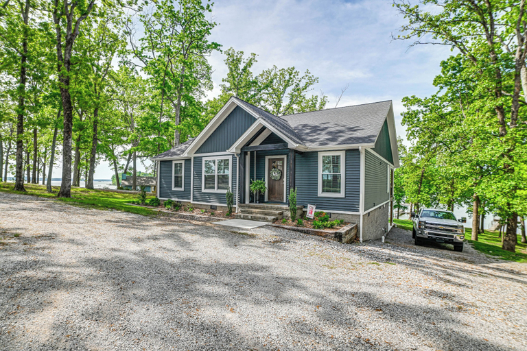 Exterior & Views 2, Modern Kentucky Lake Home w/ Deck, Dock, View, Calloway