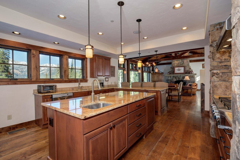 Private kitchen 3, 20 Peaks View 4 Bedroom Home by Moonlight Basin Lodging, Madison