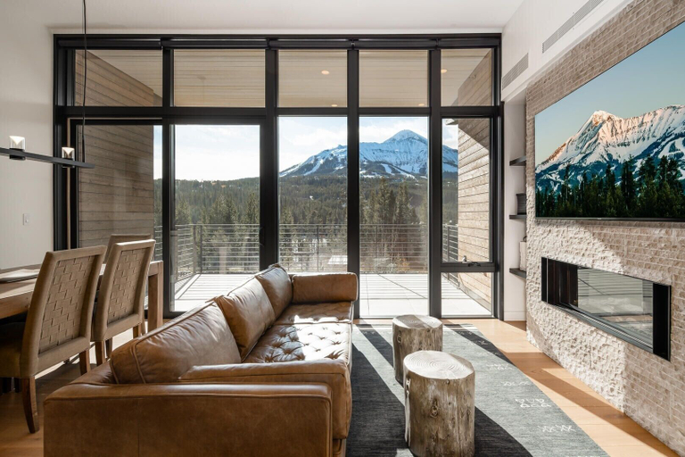 Living area 4, 204 Lakelodge 2 Bedroom Condo by Moonlight Basin Lodging, Madison