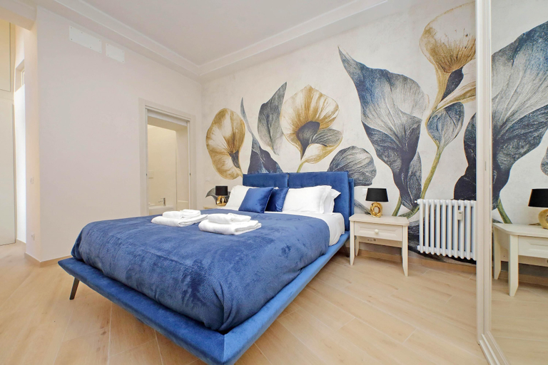 Bedroom 3, Ottaviano Vatican Flat - Blue, Rome