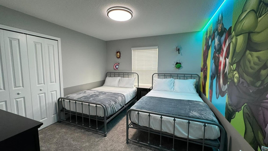 Room 2, Free Waterpark 5Bd Close to Disney Private Pool, Osceola