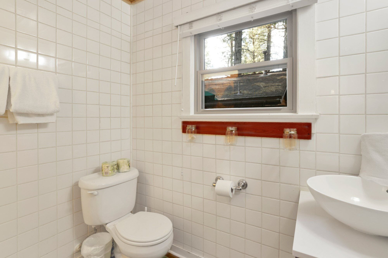 Bathroom, OLD School LOG Cabin #2340, San Bernardino