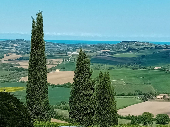View from property 2, Serene Apartment With Pool, Pesaro E Urbino