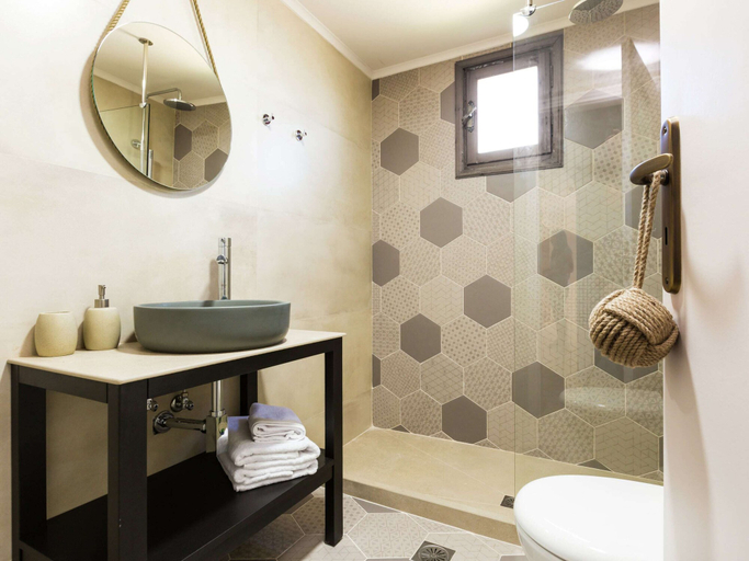 Bathroom 4, Villa in Adele With Pool & Olive Grove Views, Crete